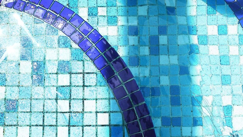 Blue Mosaic Pool Tiles — Calm