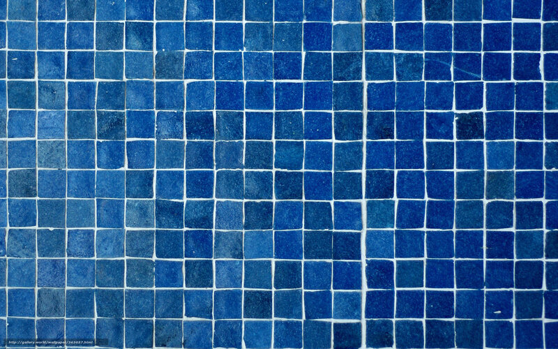 Blue Mosaic Tile Wall