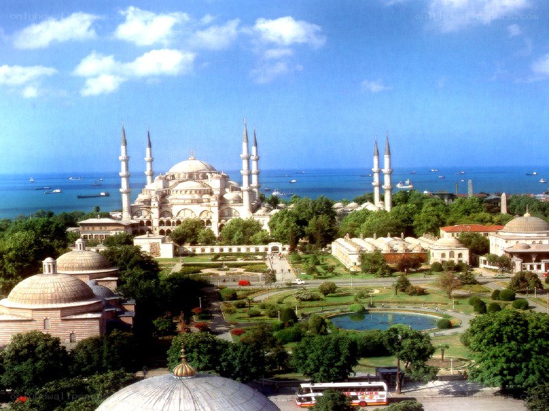 Blue Mosque and Istanbul view
