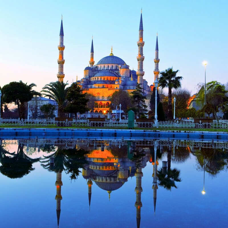 Blue Mosque at dusk