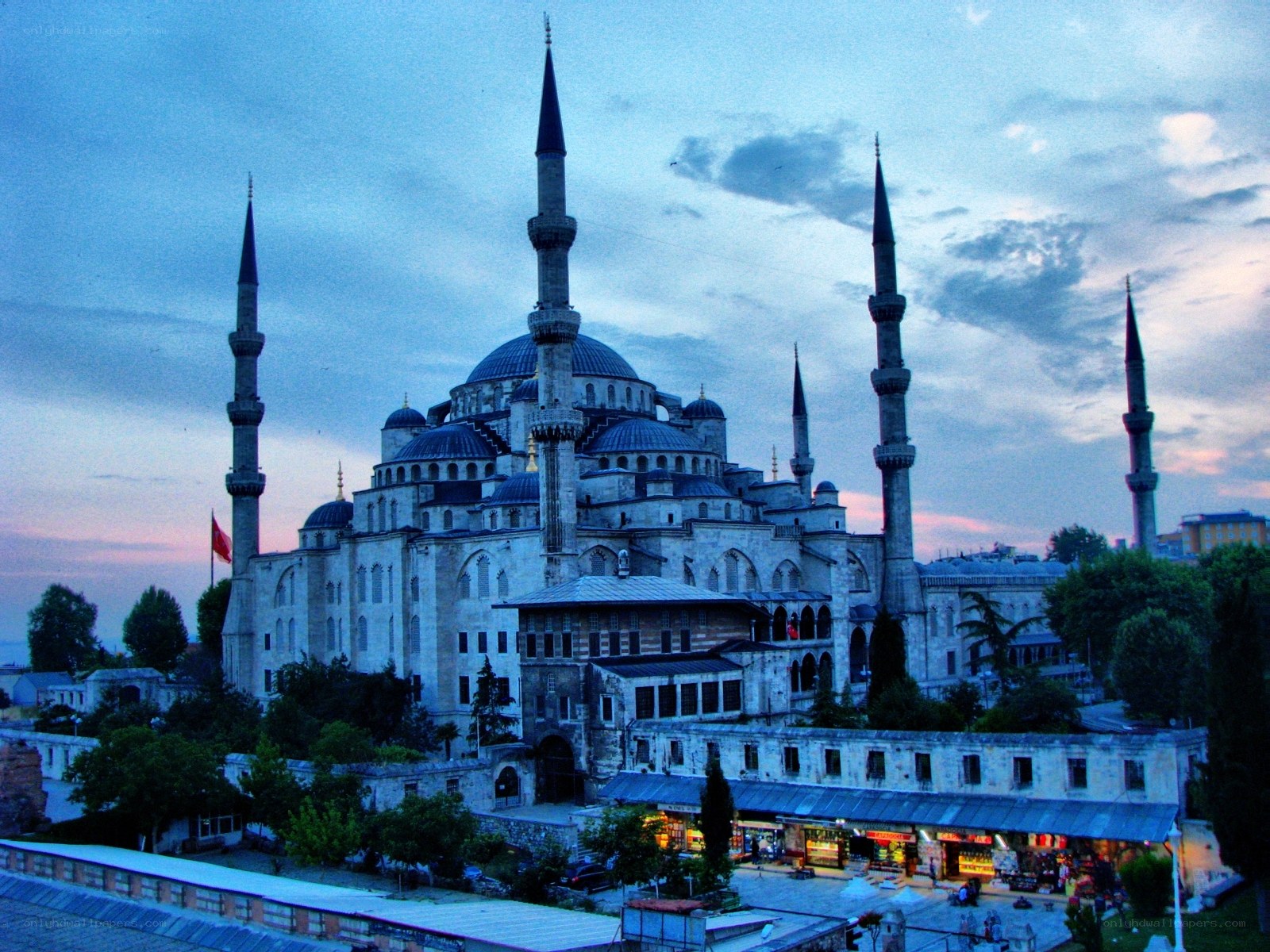 Blue Mosque at dusk