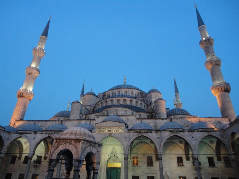 Blue Mosque at dusk