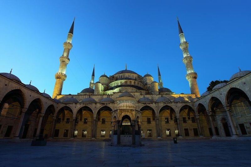 Blue Mosque at dusk