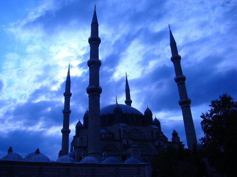 Blue Mosque at Dusk — Dramatic