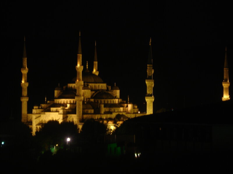 Blue Mosque at night