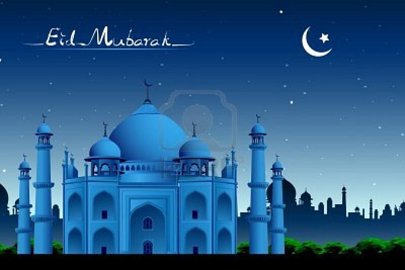 Blue Mosque at Night — Serene, Digital Art