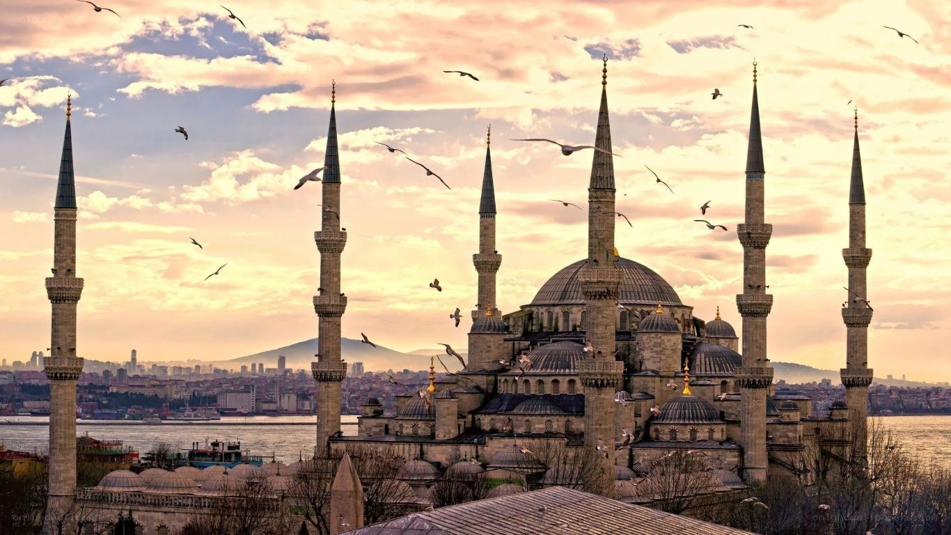 Blue Mosque at sunset