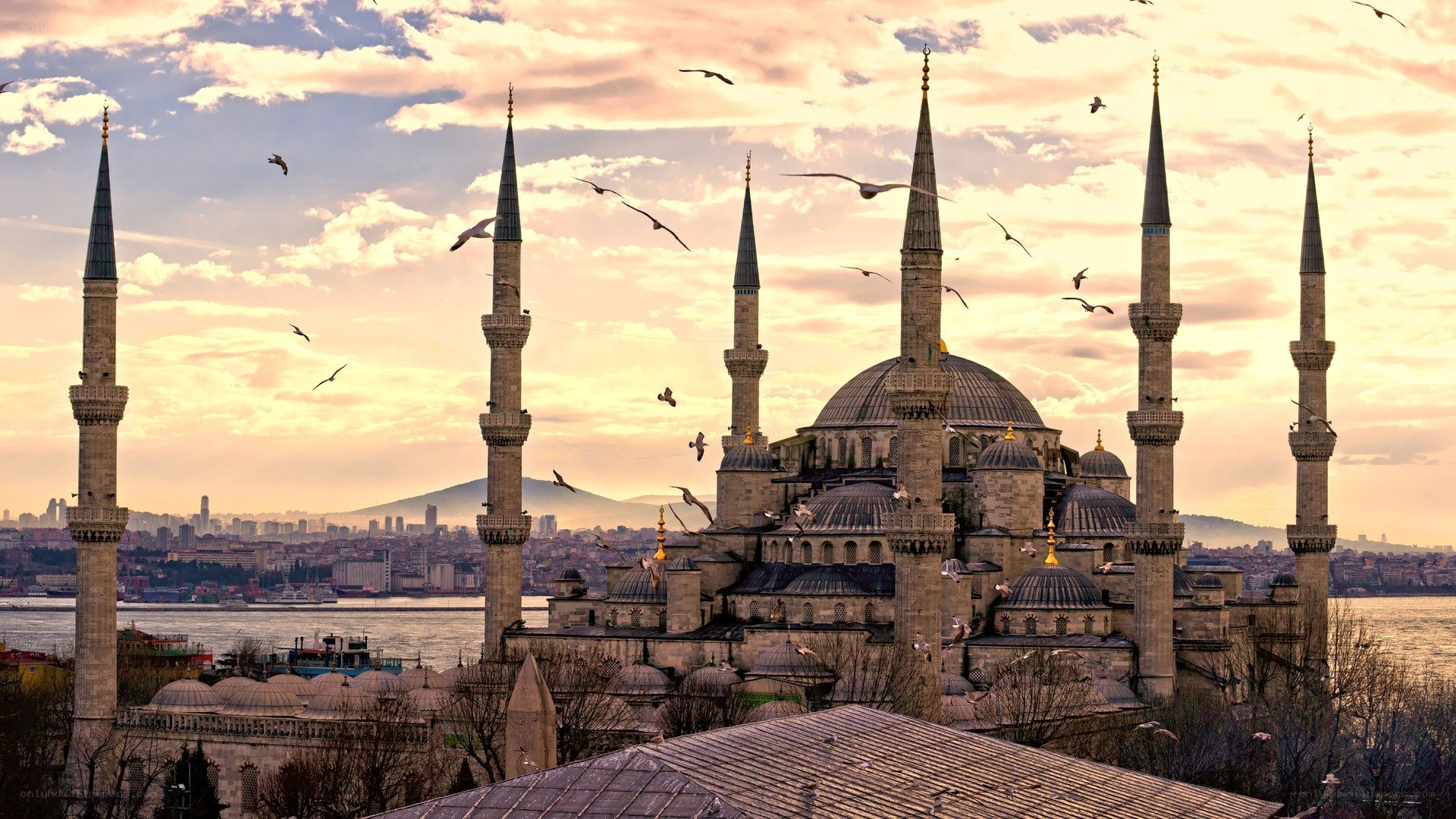 Blue Mosque at sunset