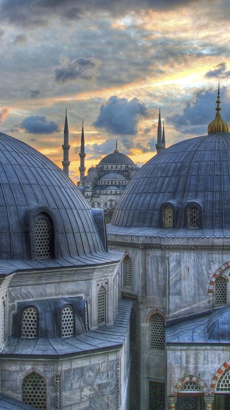 Blue Mosque at sunset