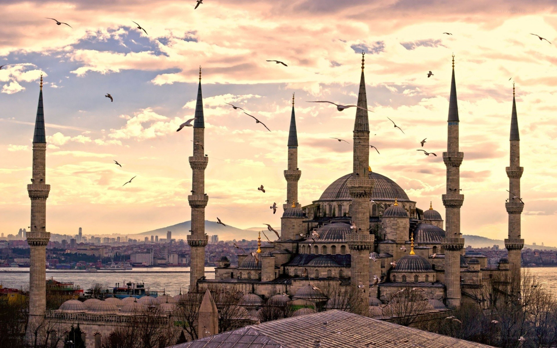 Blue Mosque at sunset