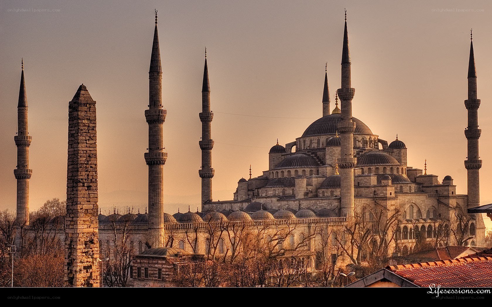 Blue Mosque at sunset