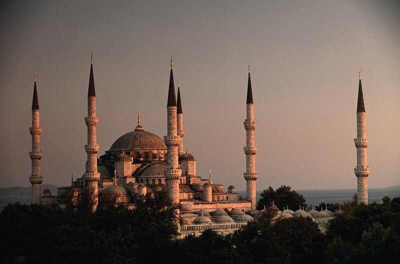 Blue Mosque at sunset