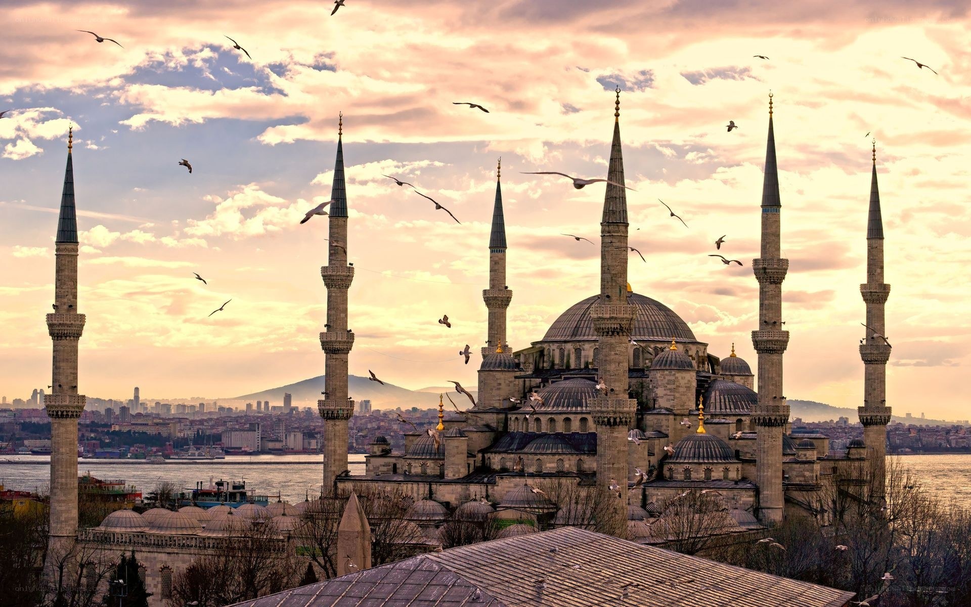 Blue Mosque at sunset