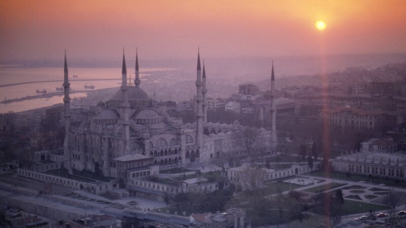 Blue Mosque at sunset