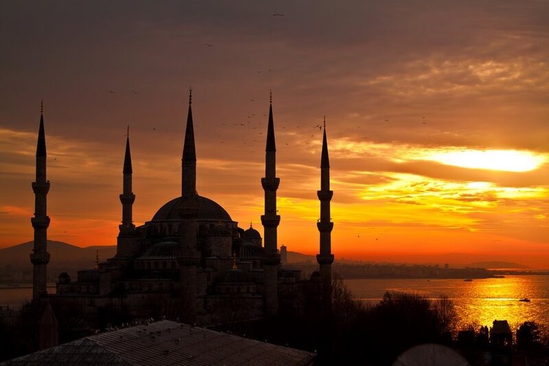 Blue Mosque at sunset