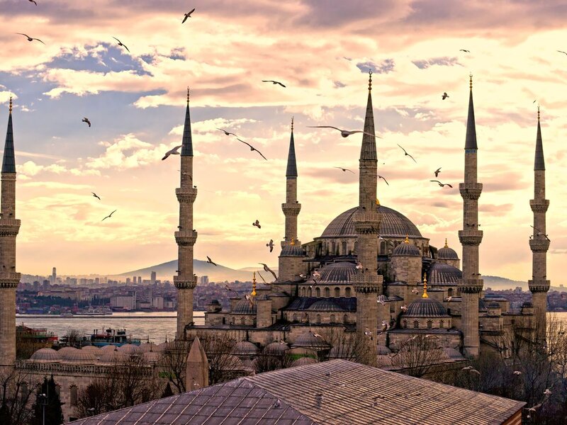 Blue Mosque at Sunset — Serene