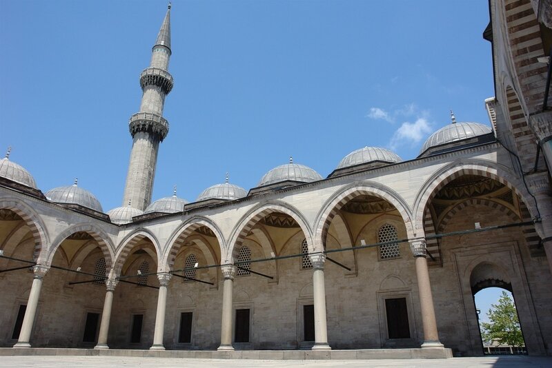 Blue Mosque courtyard view