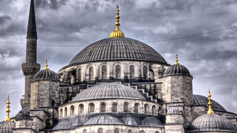 Blue Mosque Domes and Minaret