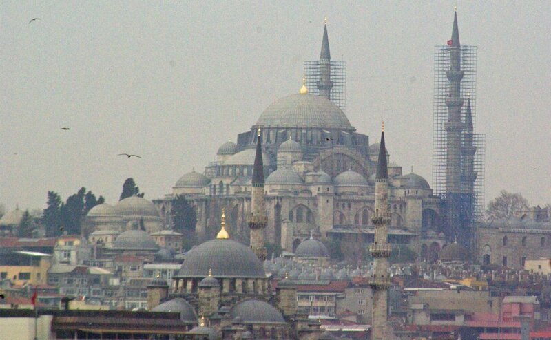 Blue Mosque in Istanbul — Gray