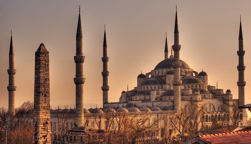Blue Mosque in Istanbul — Orange