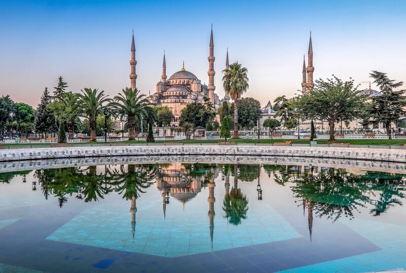 Blue Mosque in Istanbul — Serene, Morning, Photograph