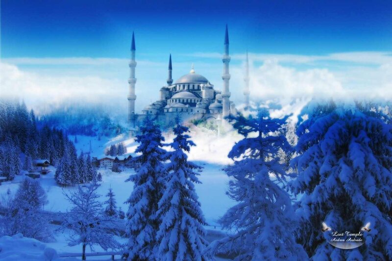Blue Mosque in Snow