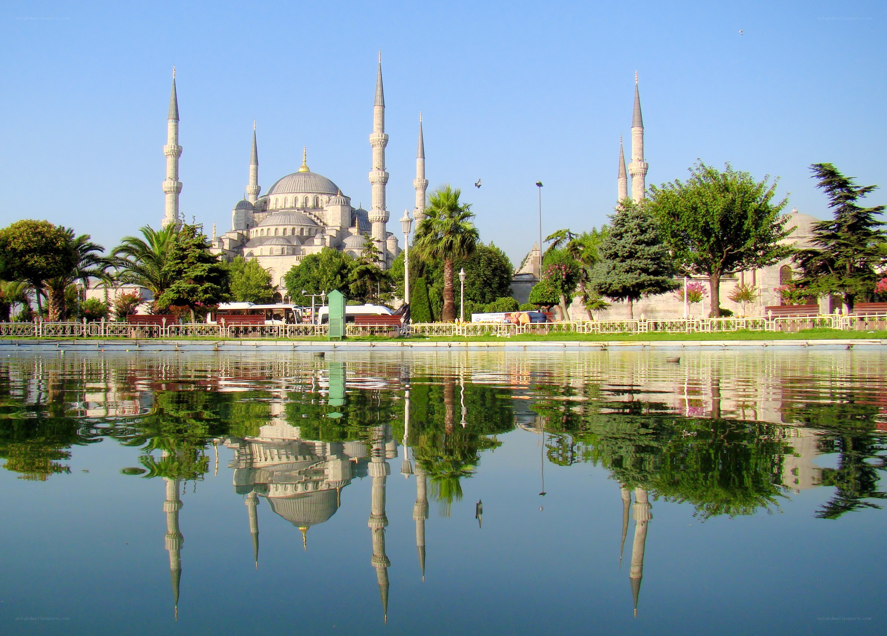 Blue Mosque reflection in Istanbul