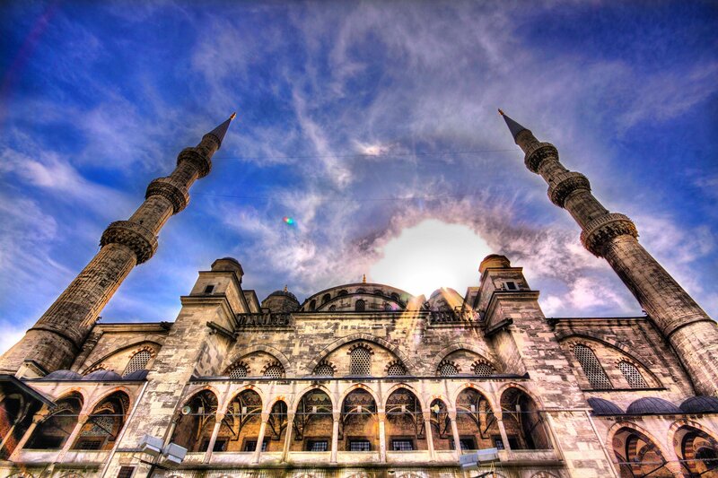 Blue Mosque with blue sky