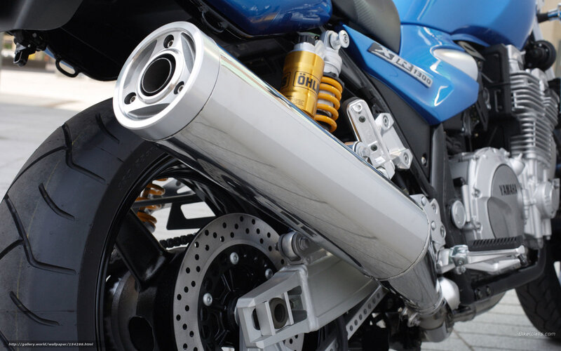 Blue Motorcycle Exhaust — Mechanical