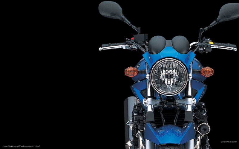 Blue Motorcycle Front — Dramatic