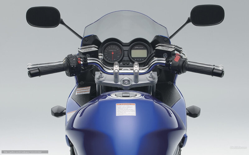 Blue Motorcycle Front — Neutral