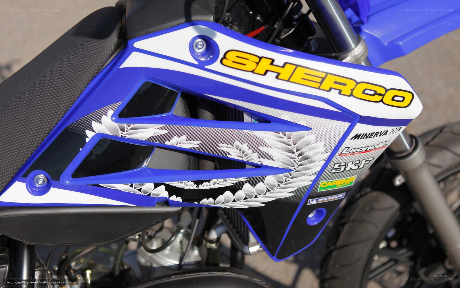 Blue motorcycle front panel