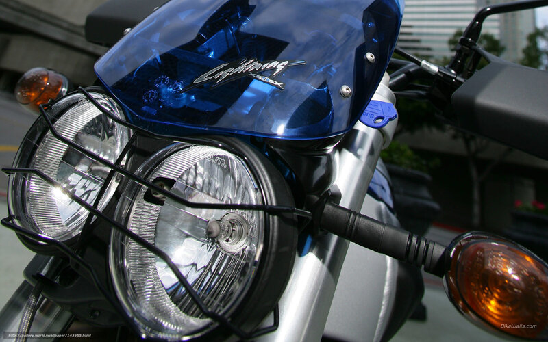 Blue Motorcycle Front