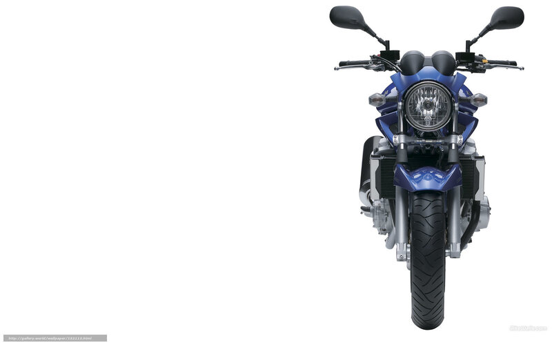 Blue Motorcycle Front View — Neutral, Photograph, Headlight, Handlebars