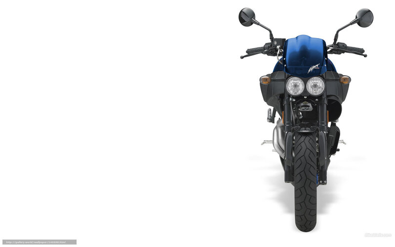 Blue Motorcycle Front View — Neutral