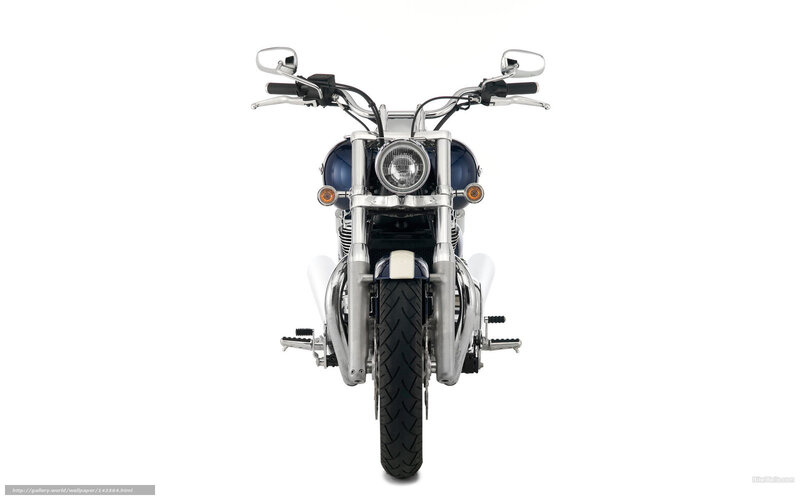 Blue Motorcycle Front View — White, Neutral