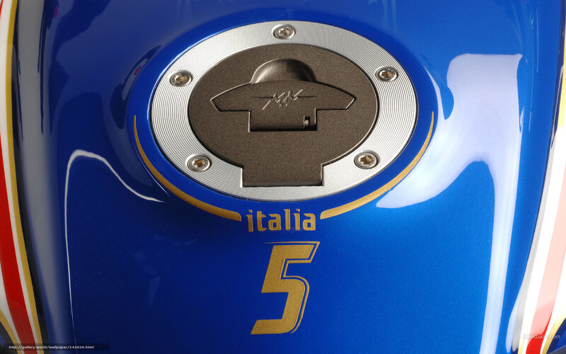 Blue motorcycle fuel cap