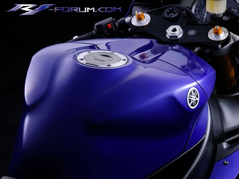 Blue Motorcycle Fuel Tank — Dramatic, Photograph