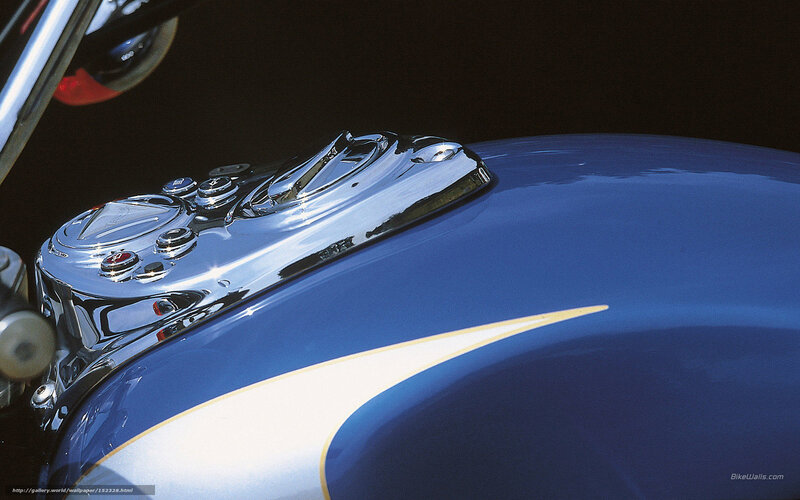 Blue Motorcycle Fuel Tank — Dramatic