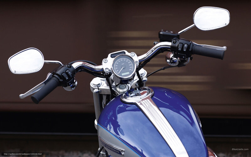 Blue Motorcycle Handlebars — Calm