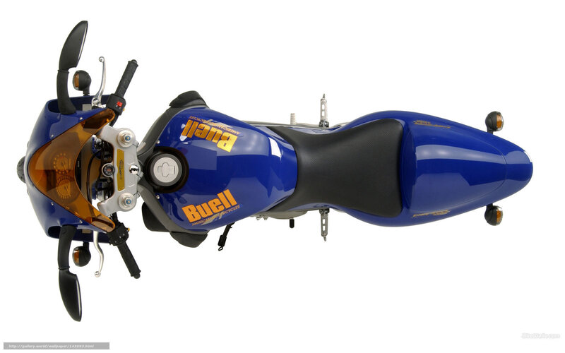 Blue Motorcycle — Neutral, Photograph, Handlebars