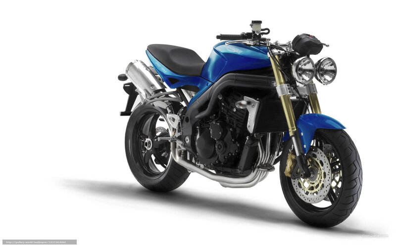 Blue Motorcycle — Neutral, Photograph, Headlights