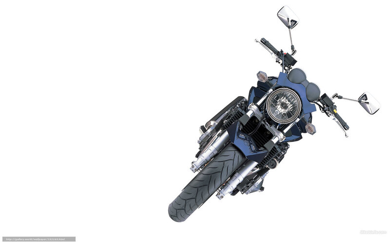 Blue Motorcycle — Neutral, Photograph, Wheel
