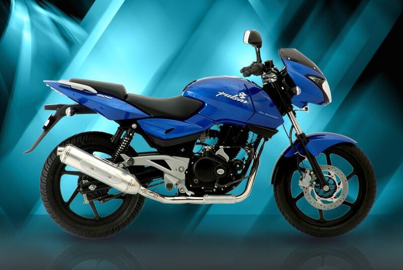 blue motorcycle on blue background