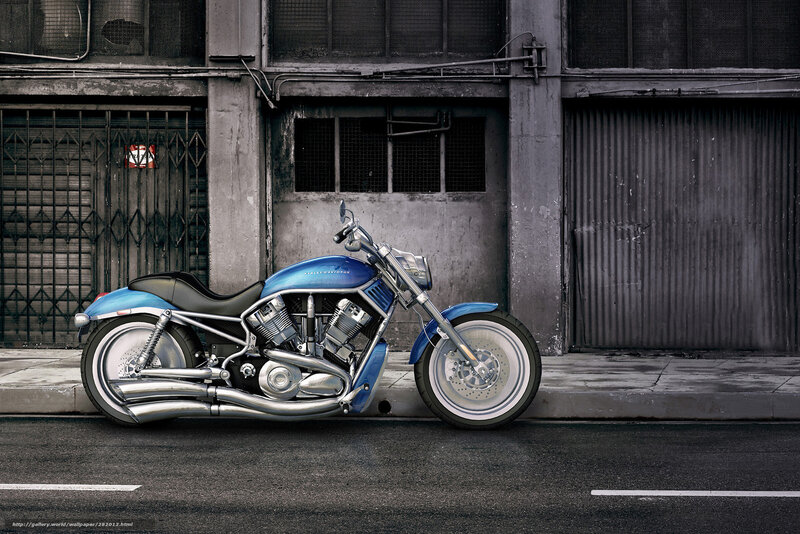 Blue Motorcycle on Street — Urban
