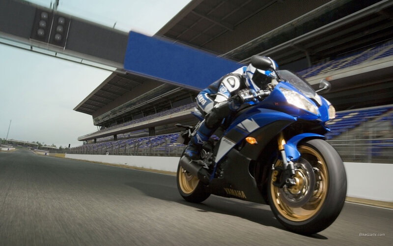 Blue Motorcycle on Track — Dynamic, Afternoon, Photograph, Rider, Racetrack