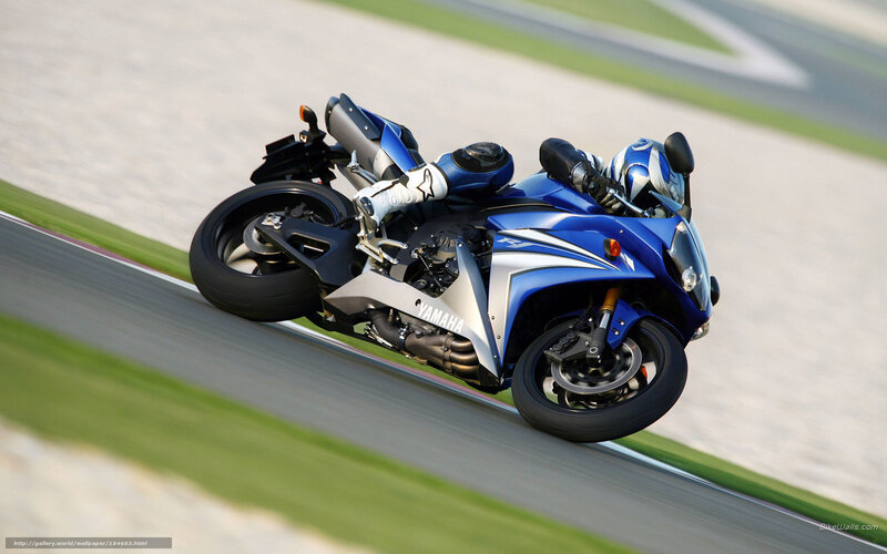 Blue Motorcycle on Track — Dynamic, Afternoon