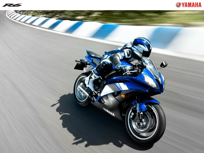 Blue Motorcycle on Track — Dynamic