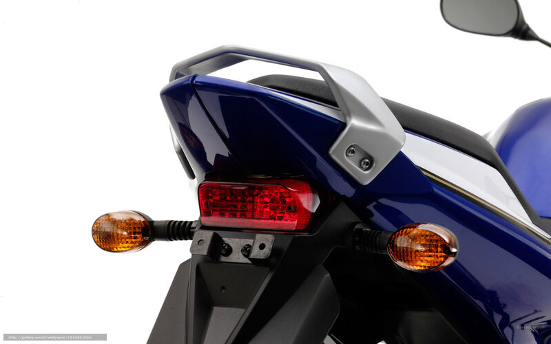 Blue Motorcycle Rear — Neutral, Photograph