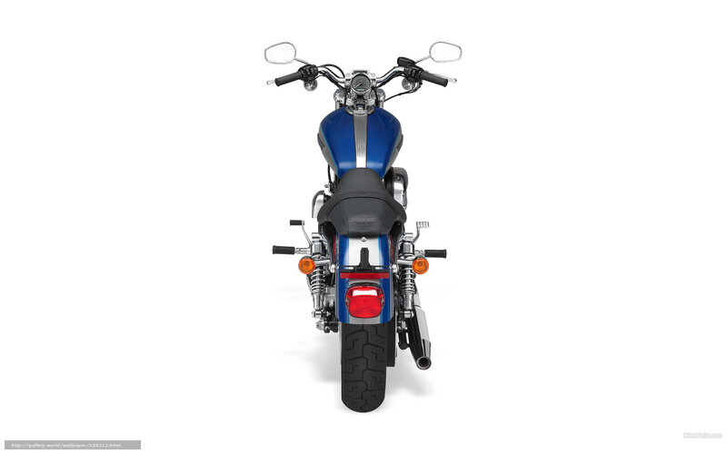 Blue Motorcycle Rear View — Neutral, Photograph, Handlebars, Seat, Tail Light